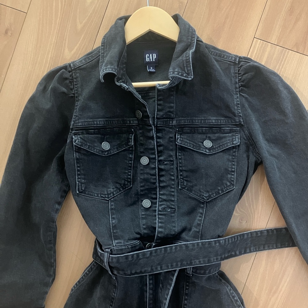 GAP Charcoal Denim Overalls